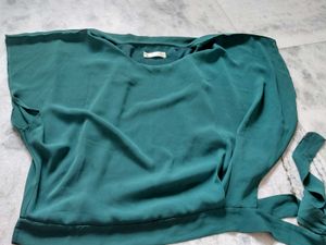 Elegant Teal Flowy Top combo offer