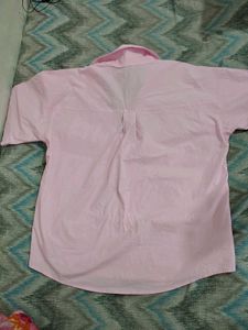 Pink Oversized Cotton Shirt