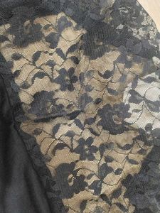 Black Lace Trim Open Front shrug