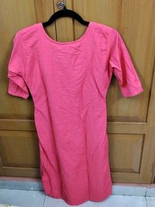 Pink Embroidered Kurta