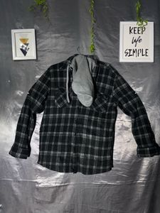 Men's Plaid Hooded Flannel Shirt