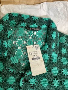 ZARA TEXTURED CROCHET SHIRT