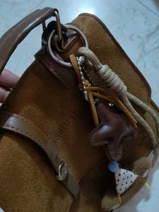 Cute Brown Suede Crossbody Bag