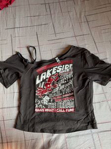 Grey Graphic Print T-Shirt