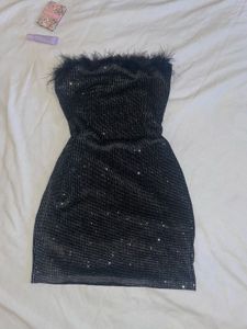 faux sequin party dress