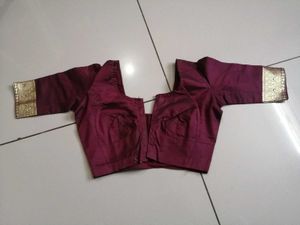 Elegant Maroon Silk Saree