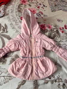 Babyhug Cute Pink Padded Jacket with Hood