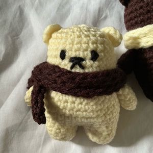 Adorable Crocheted Teddy Bear Set