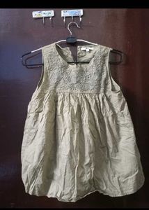 Embroidered Sleeveless Top