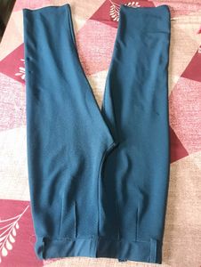 Stylish Teal Wide-Leg Trousers