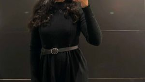 Wool Midi Black Dress
