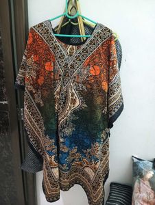 Bohemian Print Kaftan Dress