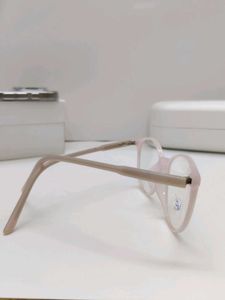 Stylish Round Light Pink Eyeglasses