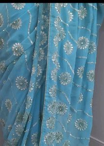Party wear embellished saree