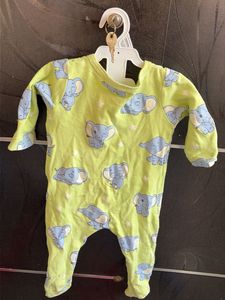 Baby Elephant Print Sleepsuit