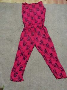 Pink Printed Jump suit