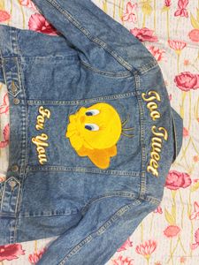 H&M Tweety Denim Jacket "Too Sweet For You"