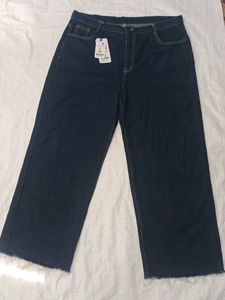 Wide Leg Denim Jeans - New with Tags