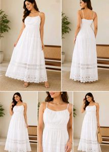 Harlyn Imported White Lace Dress - Size S (Excelle