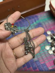 Oxidized Silver Nose Ring