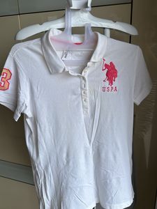 White Polo Neck T-shirt