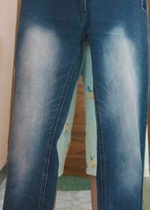 Wide Leg Blue Denim Jeans