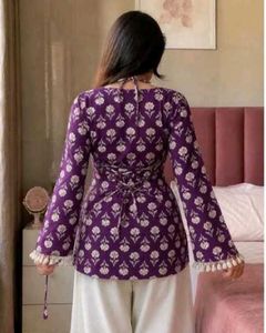 Stylish Purple Printed Kurta
