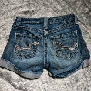 Women's Blue Denim Shorts