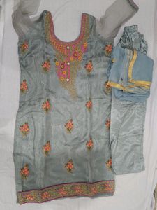 Grey Colour Fancy Suit For Women