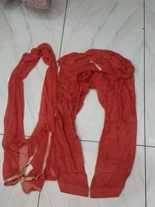 Elegant Red Kurta with Gold Embroidery