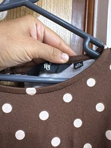 💌sale💌Brown Polka Dot Maxi Dress