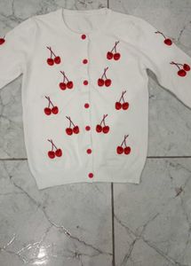 Cherry White Sweater