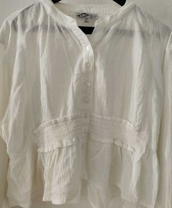 Chic White Peplum Blouse