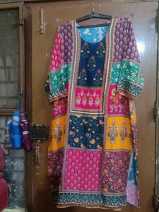 Colorful Patchwork Kurta and dupatta set