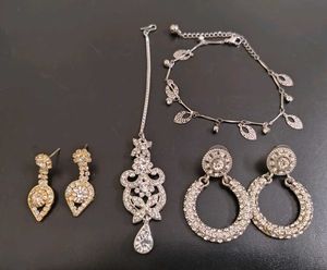 Sparkling Jewelry Set 2 pairs of earings