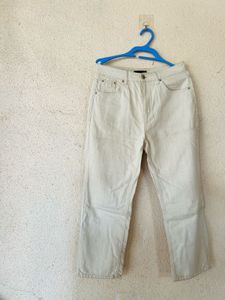 Classic Beige Straight Leg Jeans