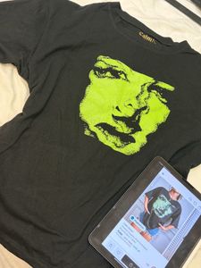 Graphic Print Black T-Shirt