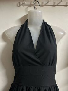 Classic Black Halter Neck Dress