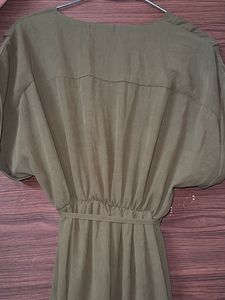 Olive Green Midi Dress - Poco