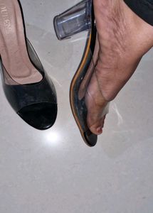 Clear Heel Mules size 36