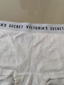 Victoria's Secret Pink Striped &amp; White Briefs Set