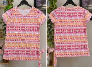 Girls Printed Tie-Side– Multicolor T-Shirt