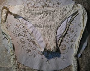 Textured Bikini Bottoms with Tie Detail