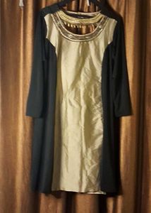 Embellished Black and Golden Kurta