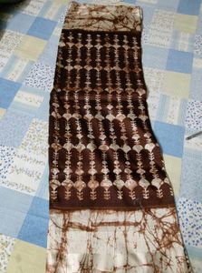 Elegant Brown & Cream Saree with blouse
