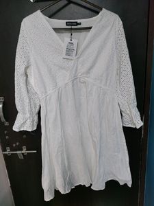 Cotton White Dress For Summers