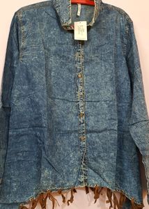 4xl Stylish Denim Shirt For Women