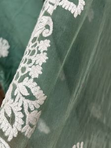 Green Chikankari Kurta Set with Dupatta