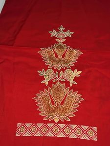 Embroidered Red blouse fabric