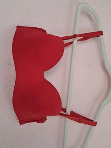Red Seamless Bra
